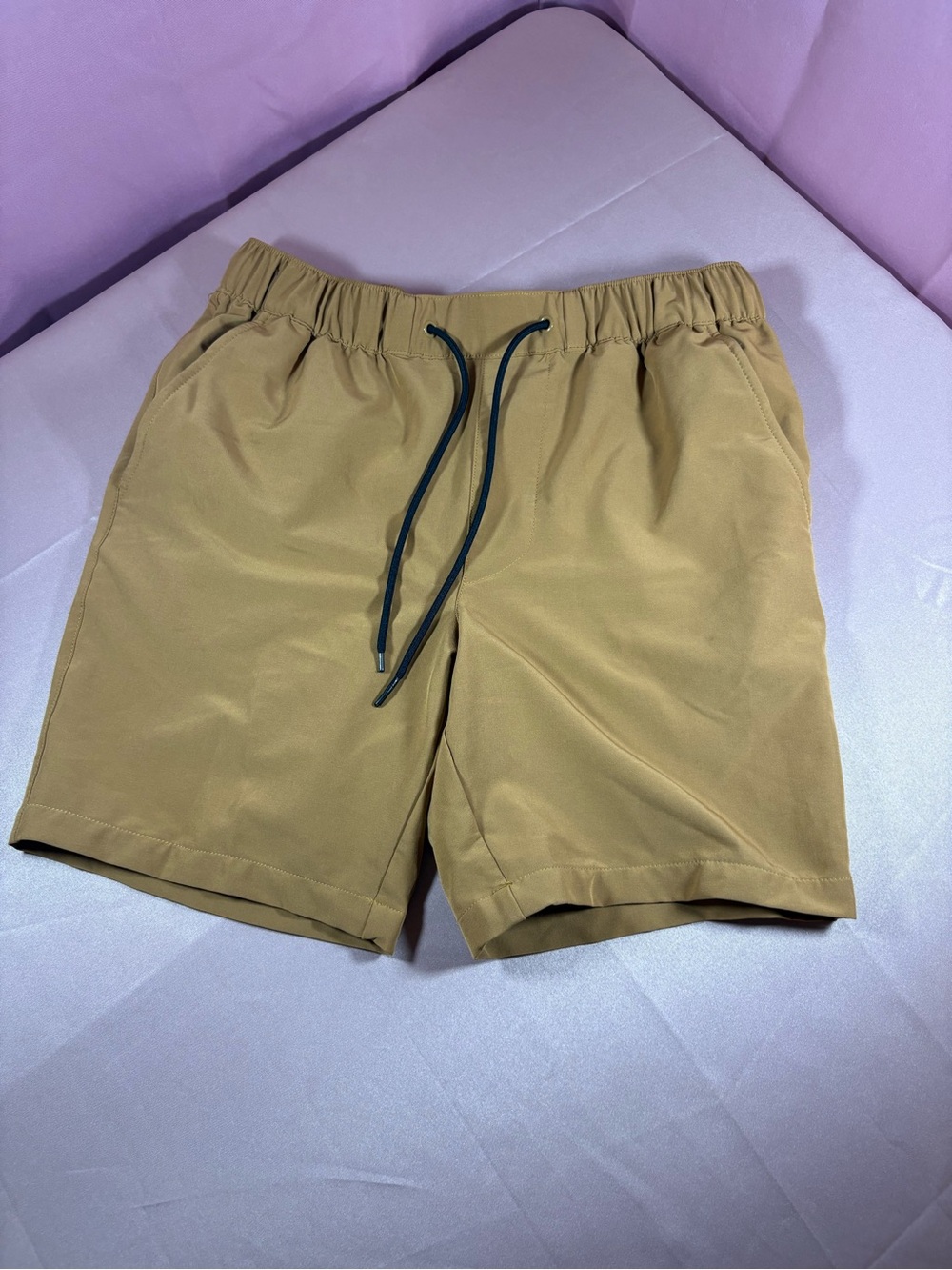 Pro Player Men's Tan Athletic Drawstring Shorts